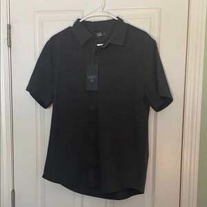 VRST Men's Black Casual Button Down Shirt
